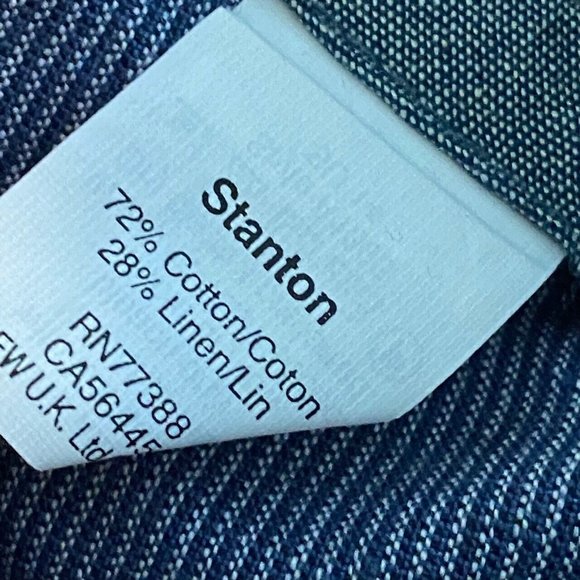 J. Crew Stanton Chino Shorts Baird McNutt Linen Blend Blue Size 35 / 9" Inseam - Picture 9 of 11